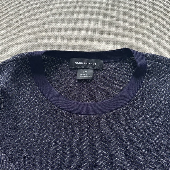 Club Monaco Navy blue metallic sweater. Size Small. Excellent conditions - Picture 2 of 4